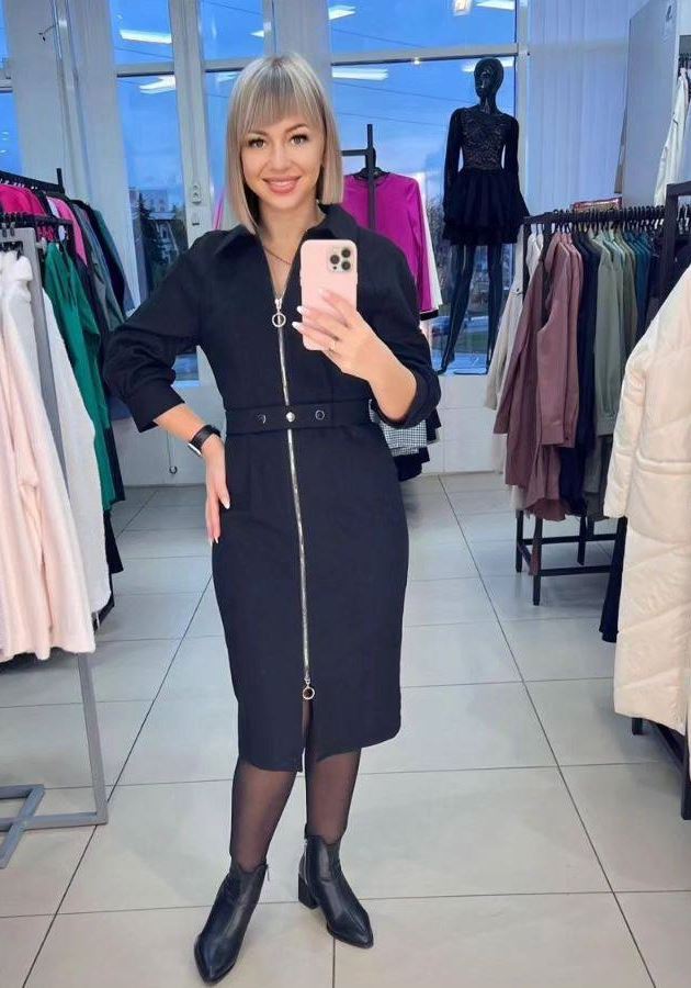 Замшева сукня з поясом